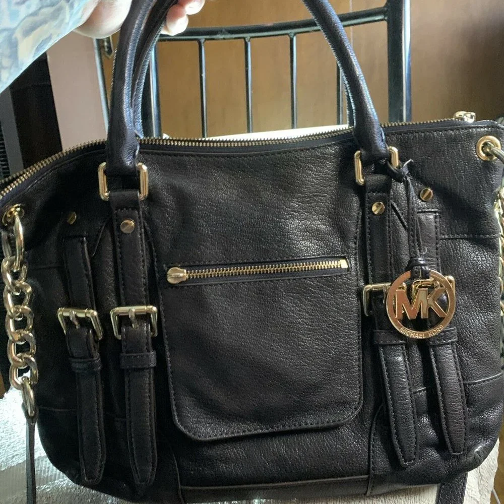 Authentic Michael Kors McGraw Slim Satchel w/ Matching Wallet - Picture 1 of 11